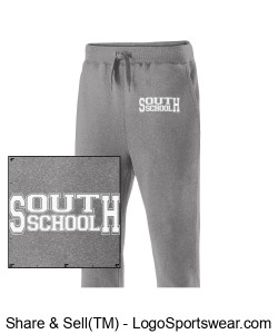 Youth South School Tigers Charcoal Heather Joggers Design Zoom